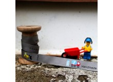 Webband "Handmade - Baustelle" grau